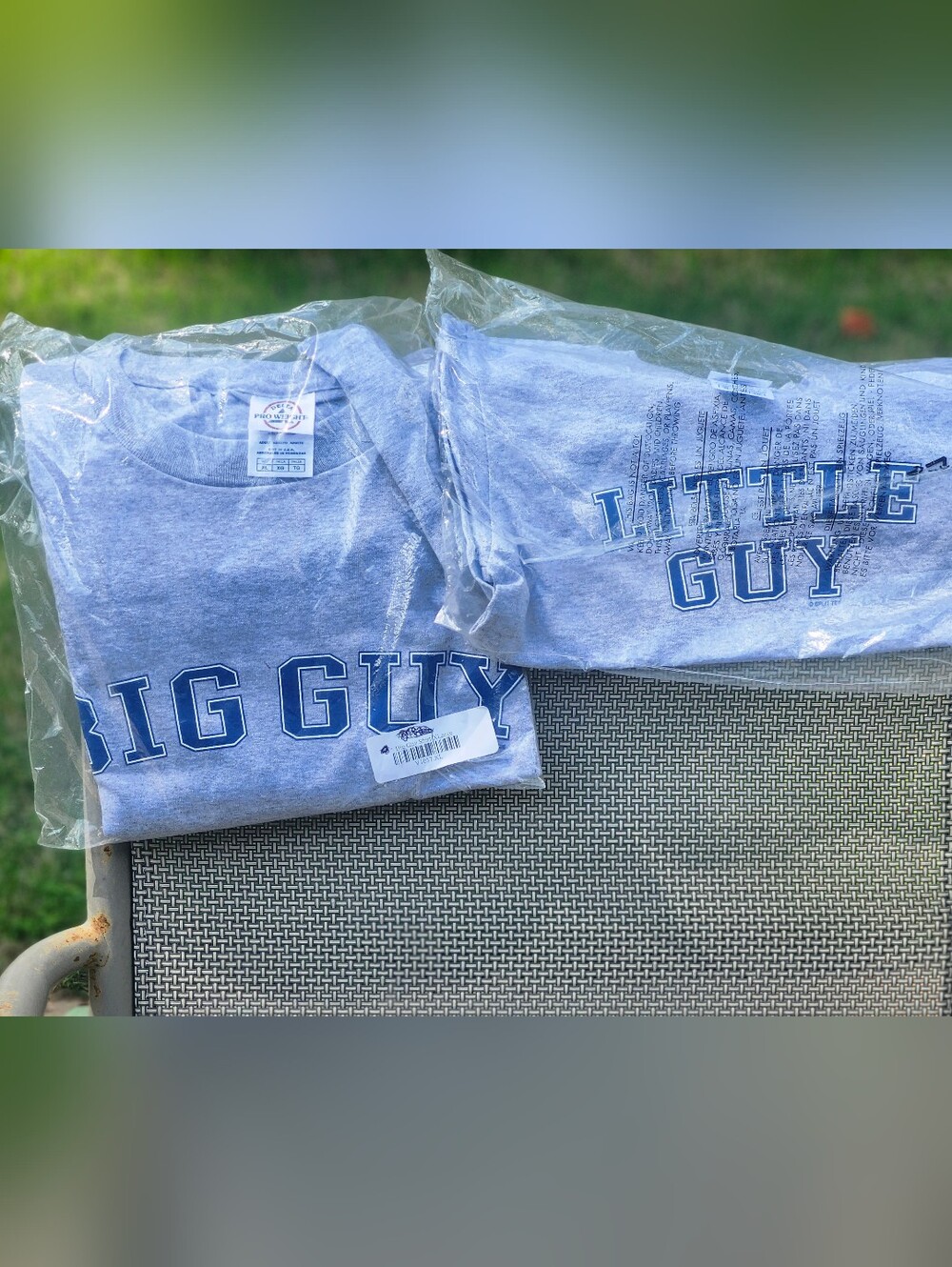Nwt Delta Heather Gray Matching Big Guy And Little Guy Tshirt Set.